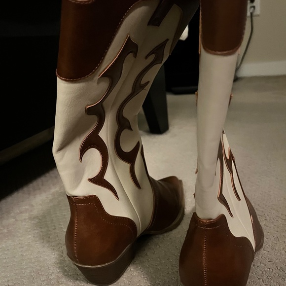 Cowboy boots - Brown and White - Picture 3 of 5